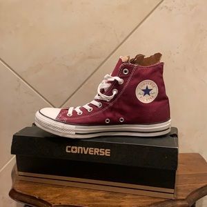 Unisex Converse Maroon High Top New with Box Men’s 8.5 Women’s 10.5